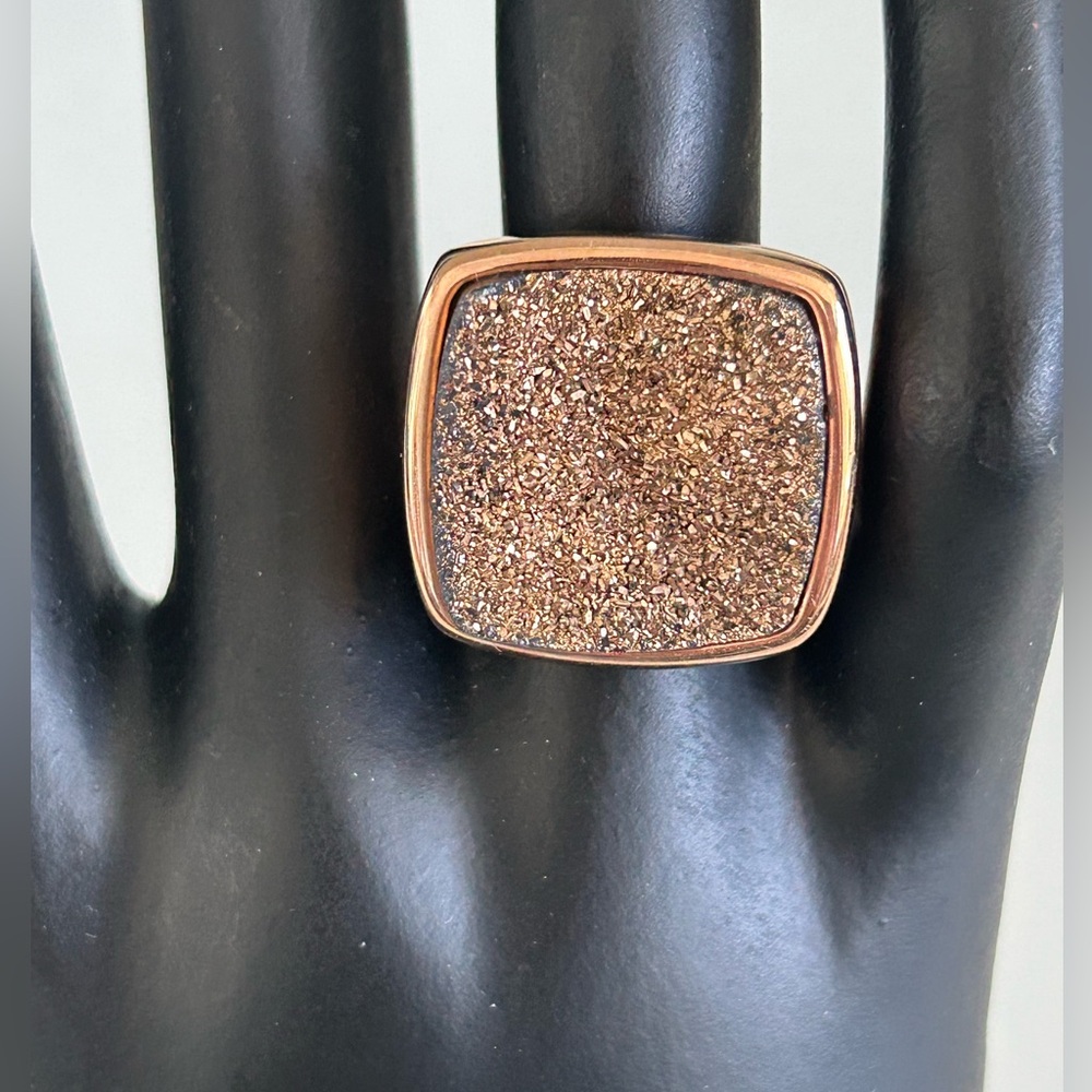 Milor Gold and Brown Square Ring